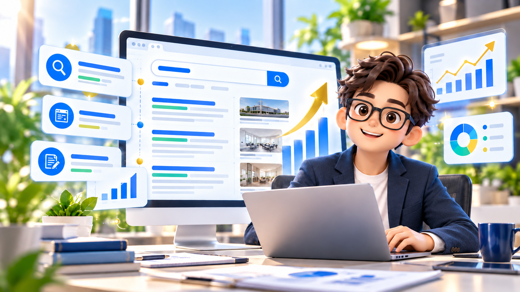 SEO strategy and organic growth illustration
